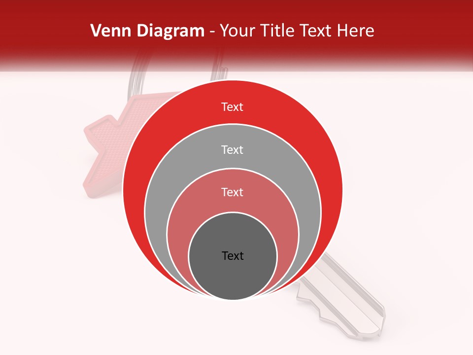 A Red House Key On A White Background PowerPoint Template