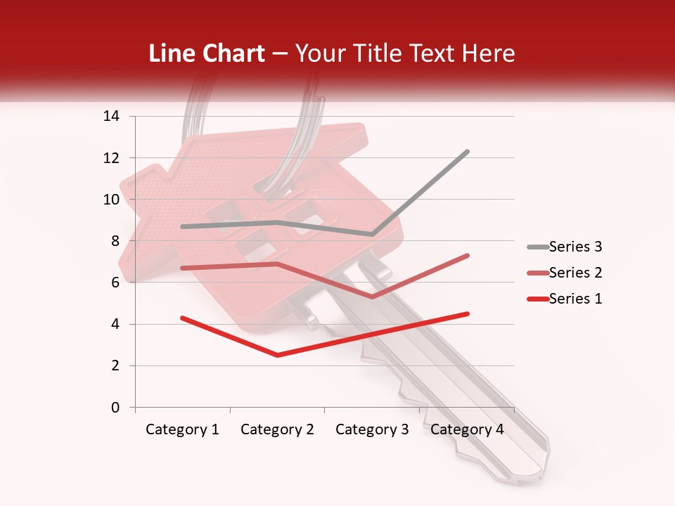 A Red House Key On A White Background PowerPoint Template