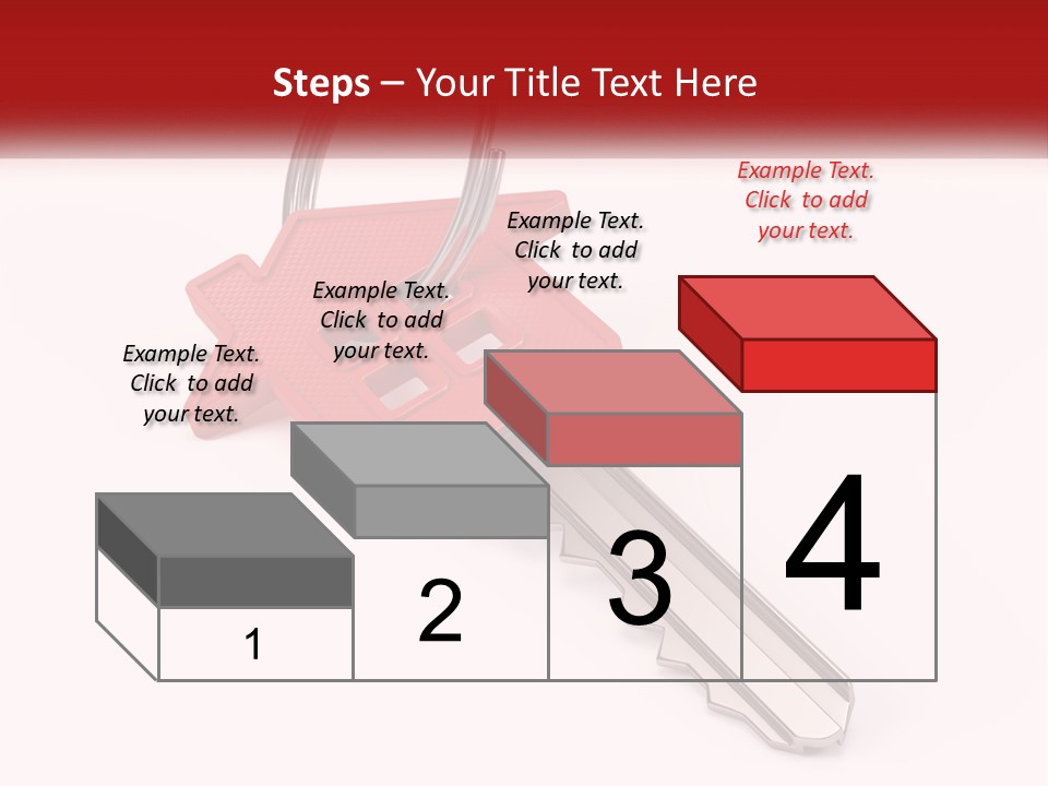 A Red House Key On A White Background PowerPoint Template