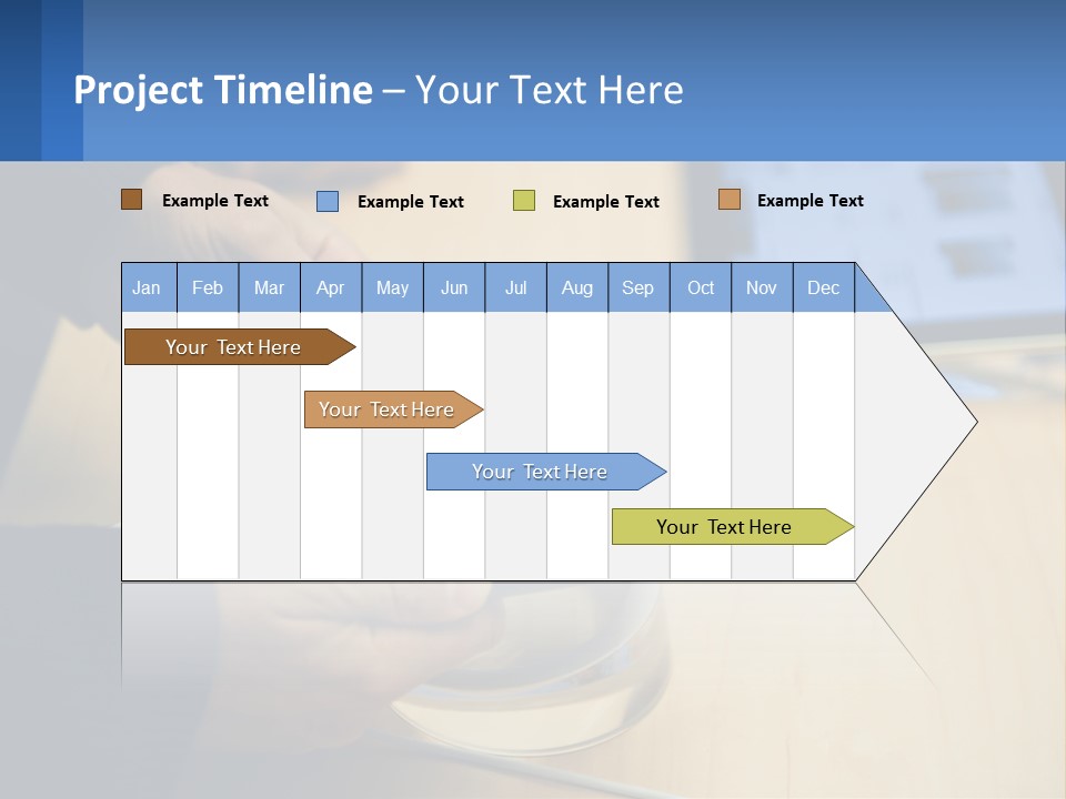 A Person Holding A Tablet On A Table PowerPoint Template