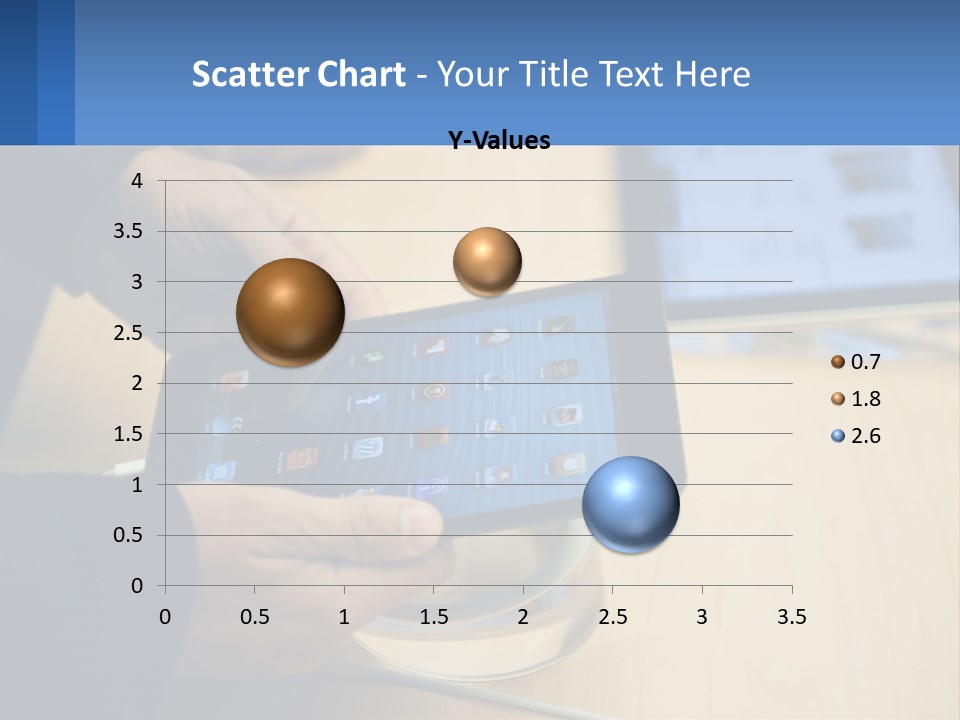 A Person Holding A Tablet On A Table PowerPoint Template