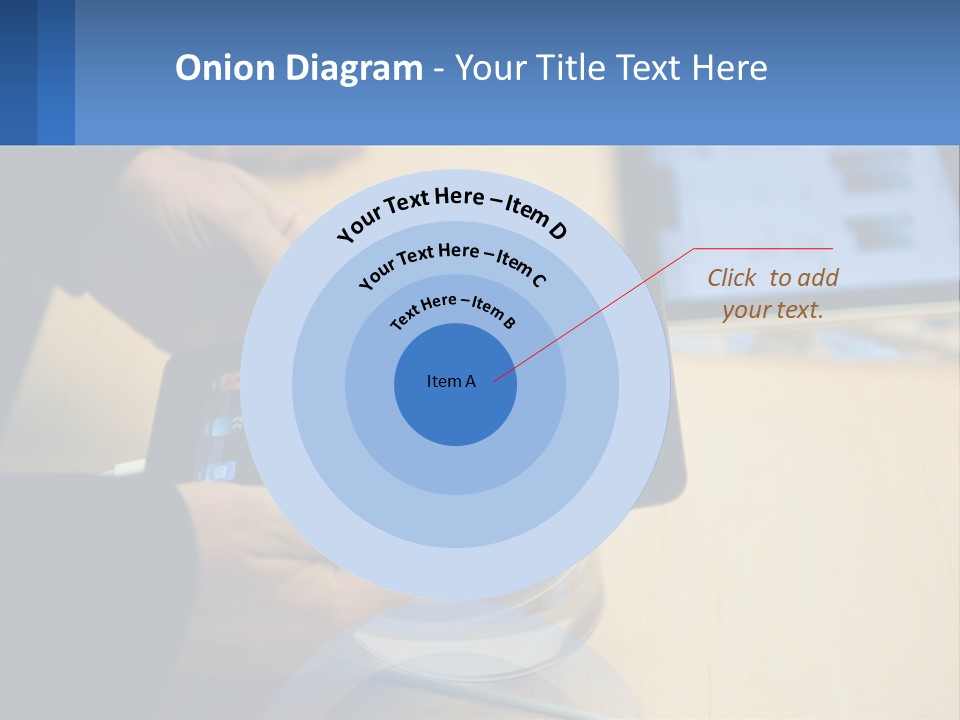 A Person Holding A Tablet On A Table PowerPoint Template
