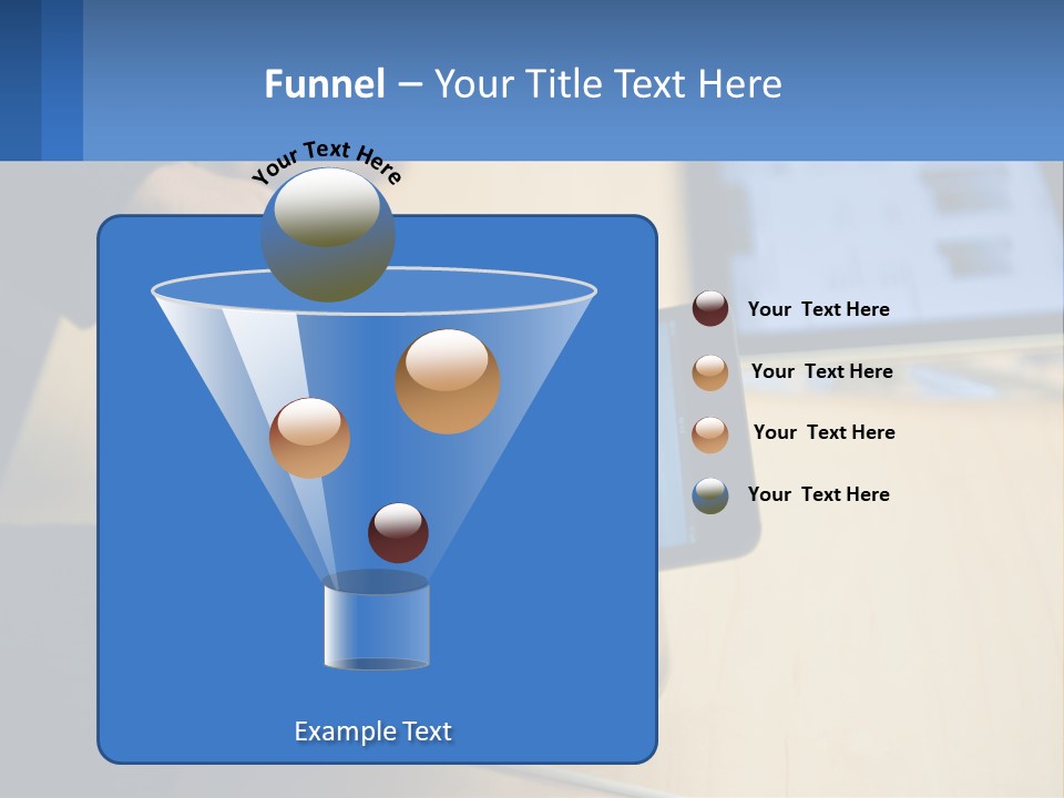 A Person Holding A Tablet On A Table PowerPoint Template