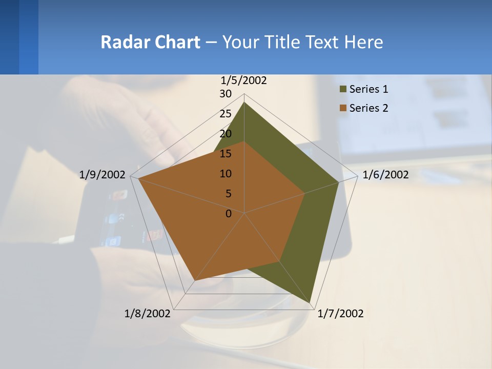 A Person Holding A Tablet On A Table PowerPoint Template