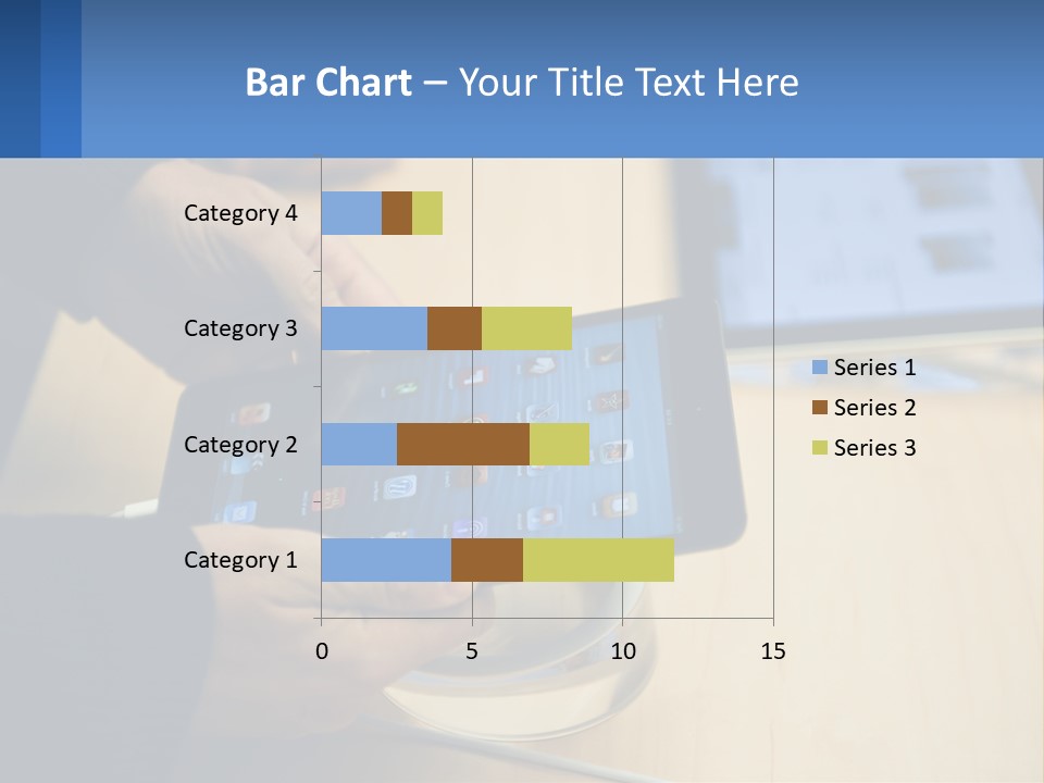 A Person Holding A Tablet On A Table PowerPoint Template