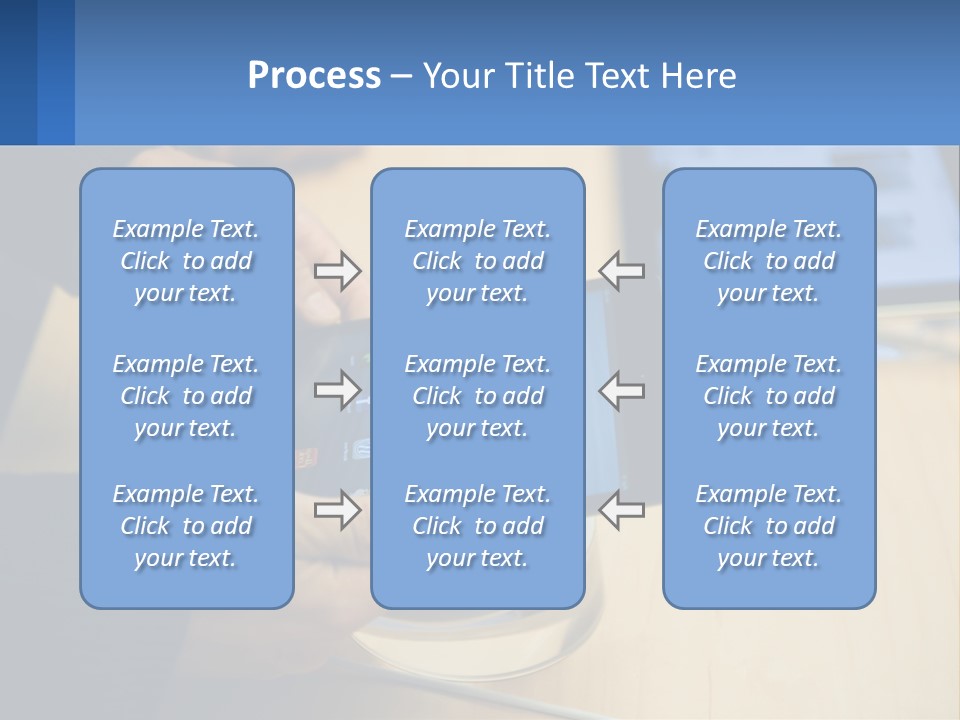 A Person Holding A Tablet On A Table PowerPoint Template