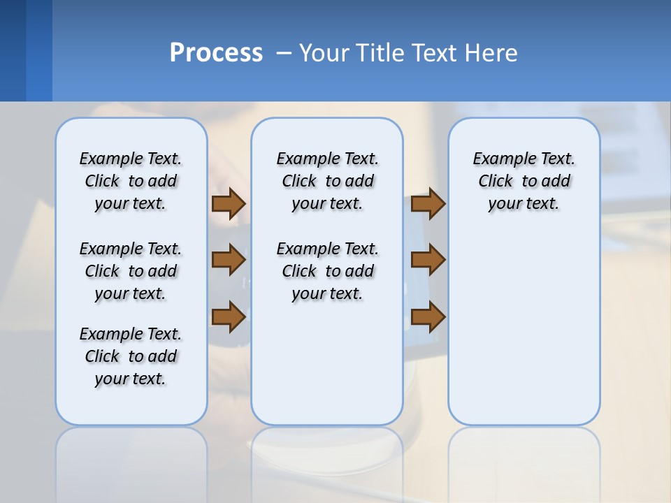 A Person Holding A Tablet On A Table PowerPoint Template