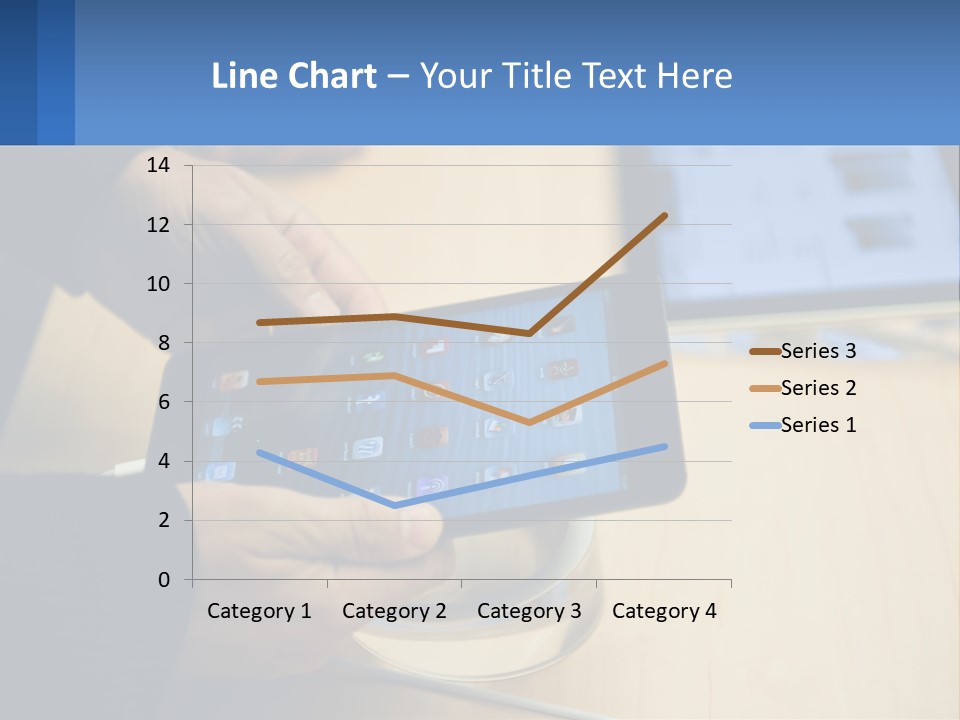 A Person Holding A Tablet On A Table PowerPoint Template