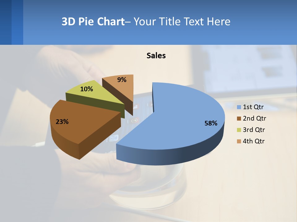 A Person Holding A Tablet On A Table PowerPoint Template