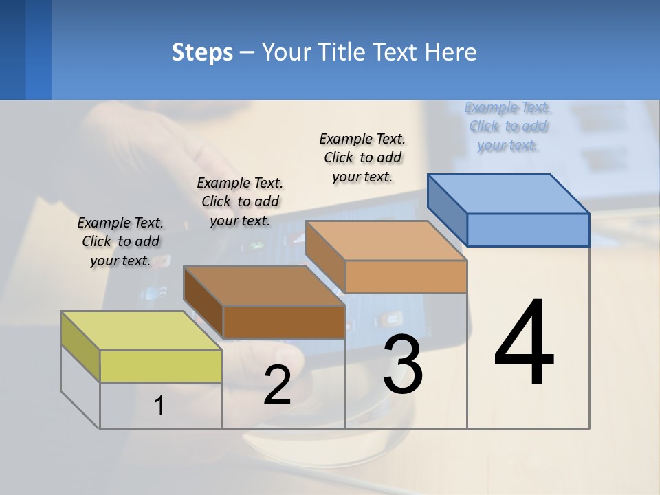 A Person Holding A Tablet On A Table PowerPoint Template