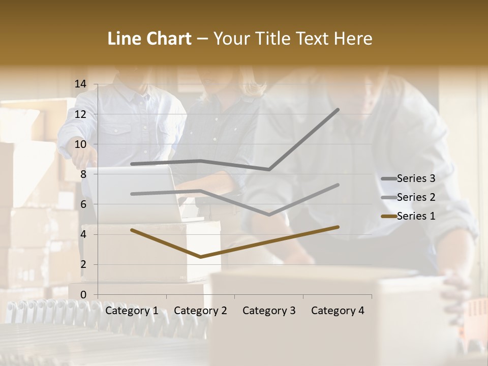 A Group Of People Moving Boxes In A Warehouse PowerPoint Template