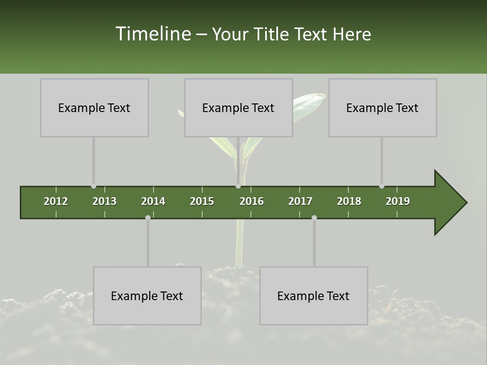A Small Green Plant Sprouting From The Ground PowerPoint Template