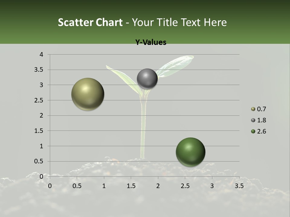 A Small Green Plant Sprouting From The Ground PowerPoint Template