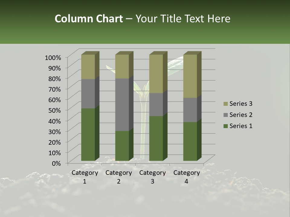 A Small Green Plant Sprouting From The Ground PowerPoint Template