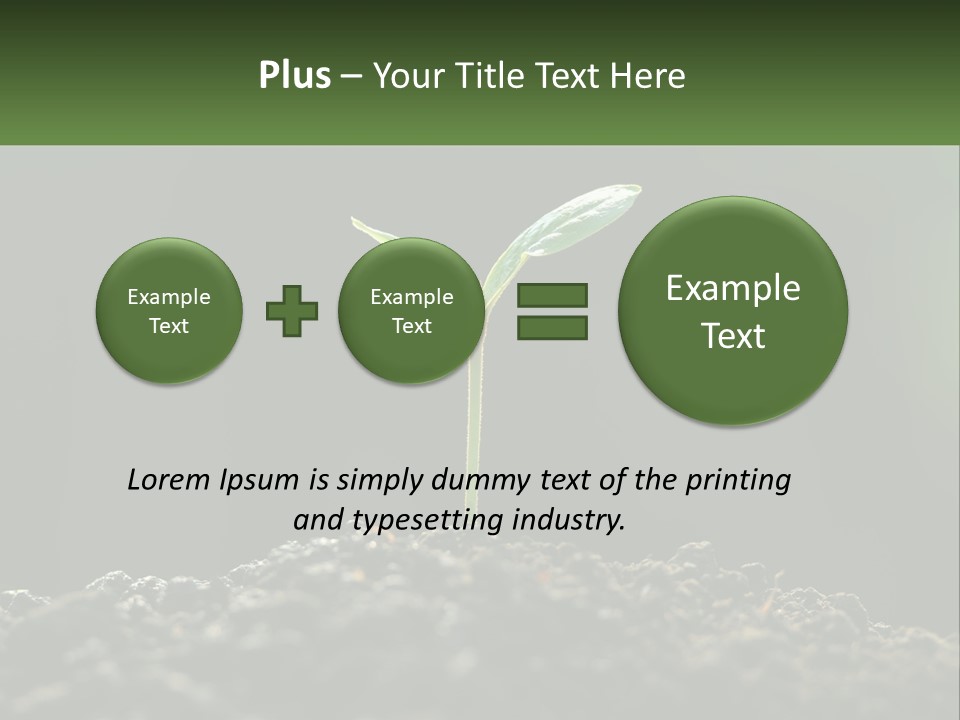 A Small Green Plant Sprouting From The Ground PowerPoint Template