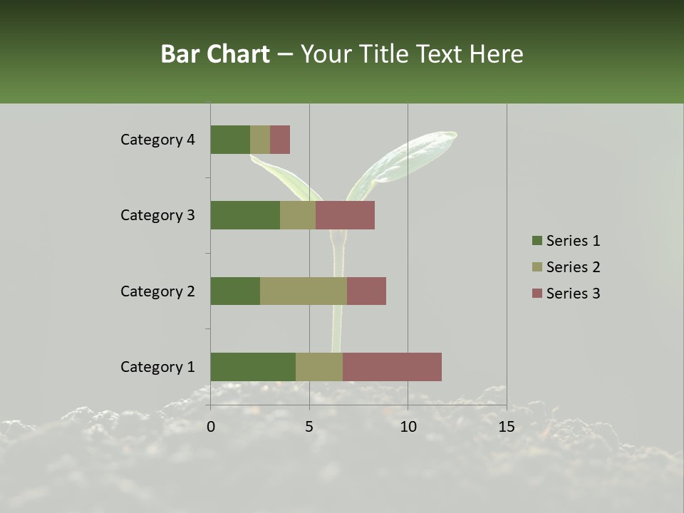 A Small Green Plant Sprouting From The Ground PowerPoint Template
