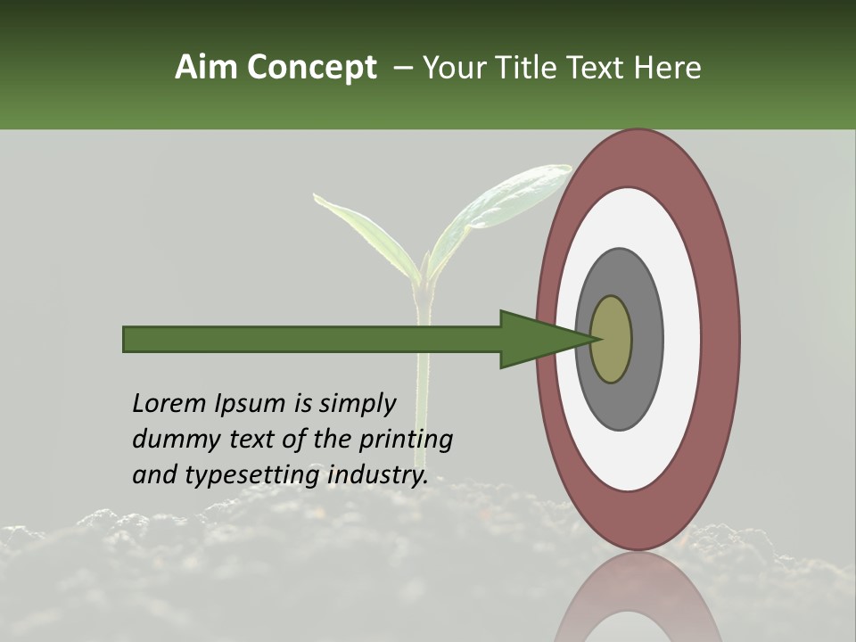 A Small Green Plant Sprouting From The Ground PowerPoint Template