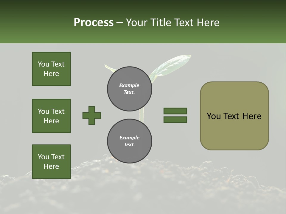 A Small Green Plant Sprouting From The Ground PowerPoint Template