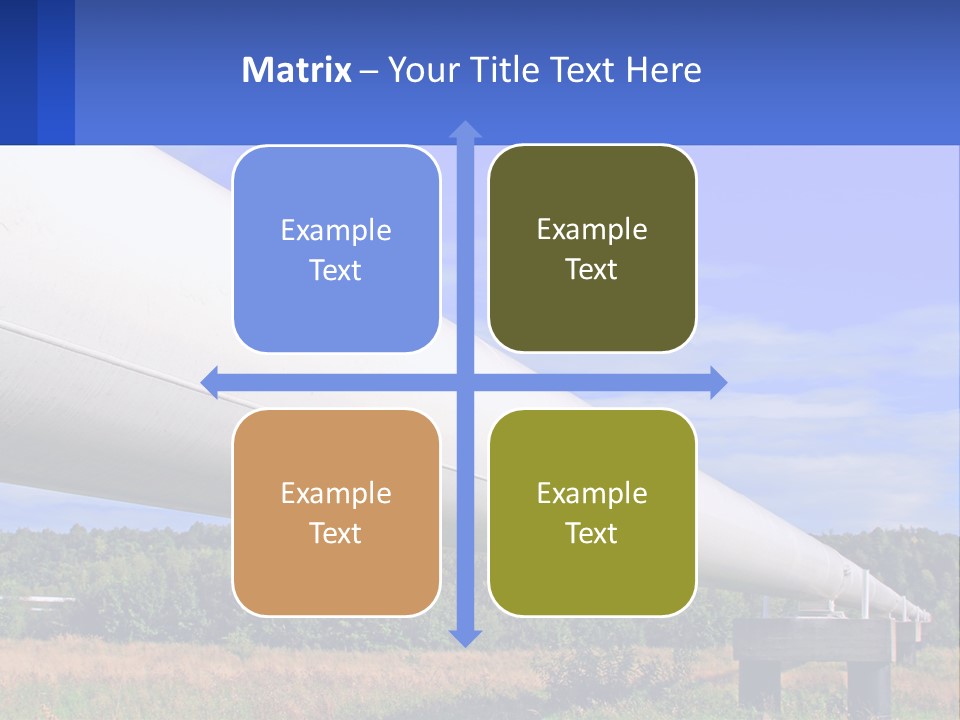 A Large White Pipe In The Middle Of A Field PowerPoint Template