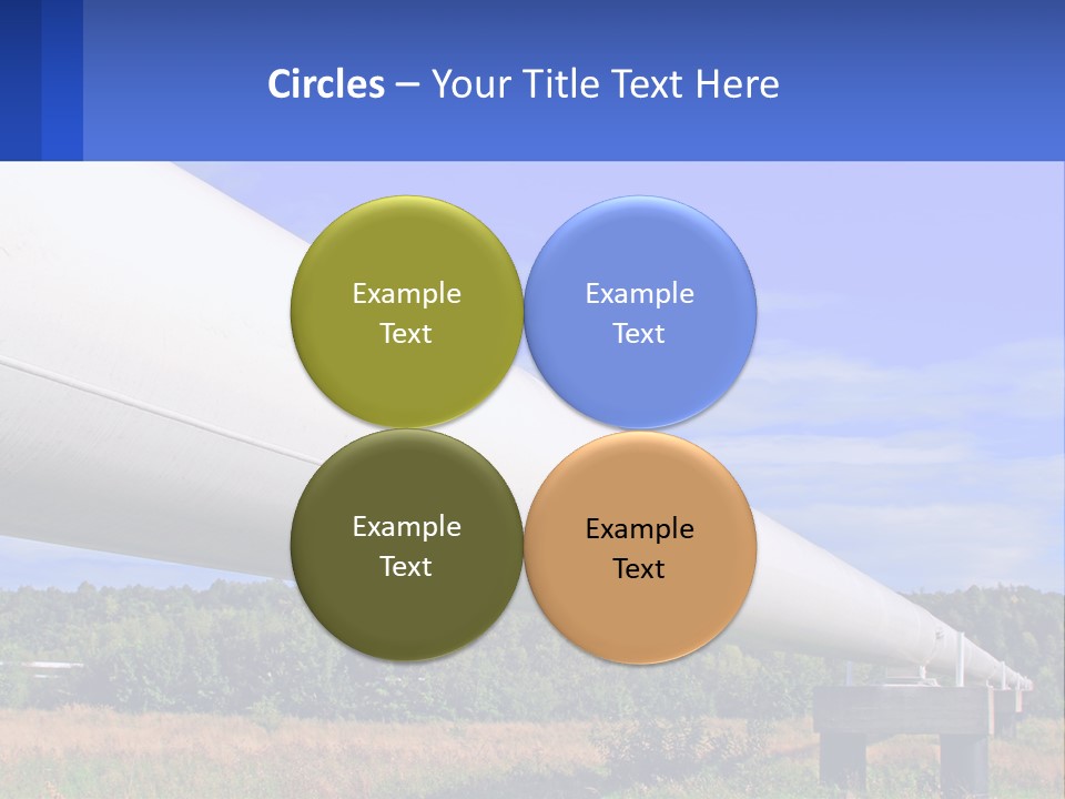 A Large White Pipe In The Middle Of A Field PowerPoint Template