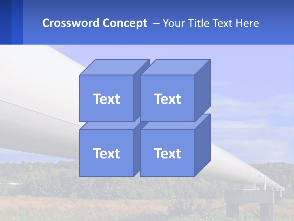 A Large White Pipe In The Middle Of A Field PowerPoint Template
