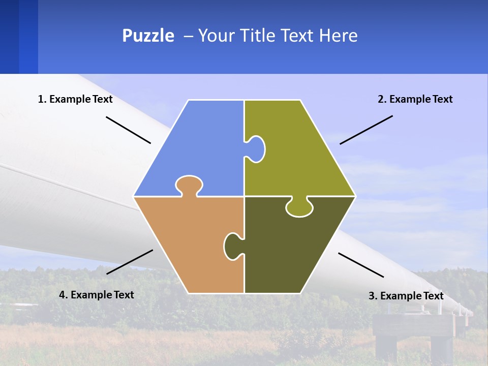 A Large White Pipe In The Middle Of A Field PowerPoint Template