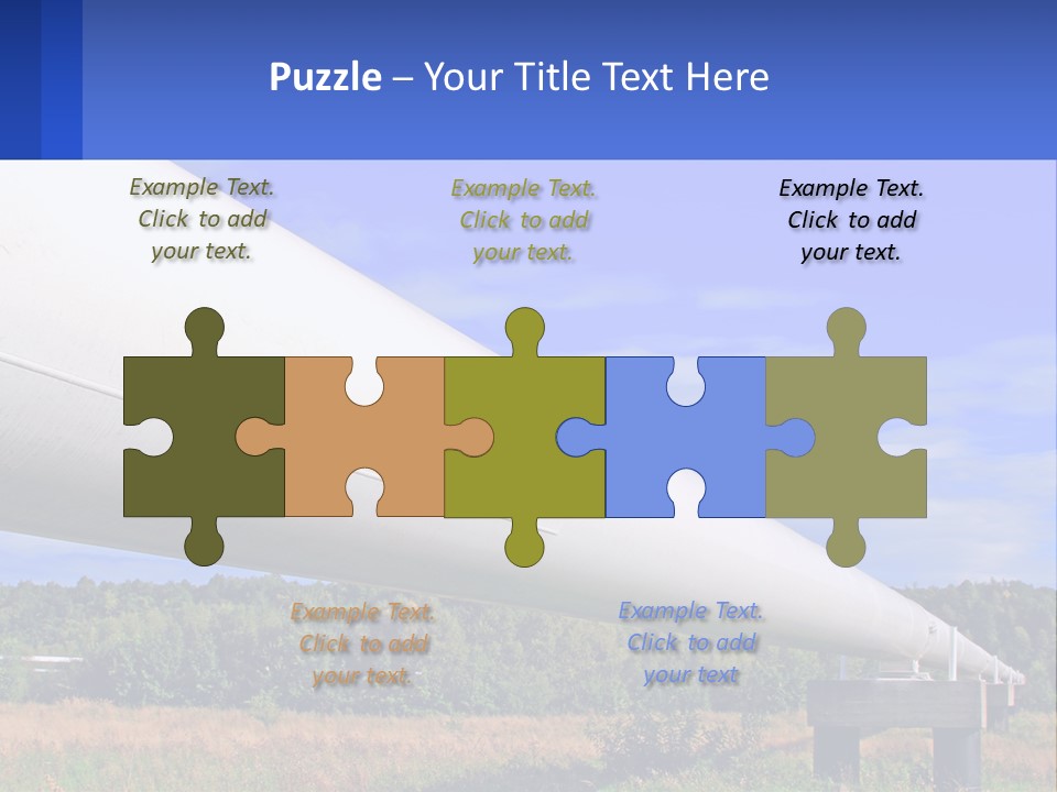 A Large White Pipe In The Middle Of A Field PowerPoint Template