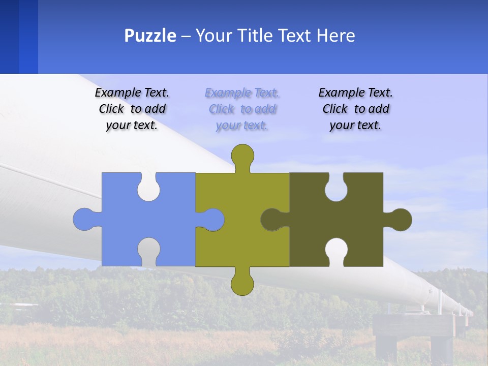 A Large White Pipe In The Middle Of A Field PowerPoint Template