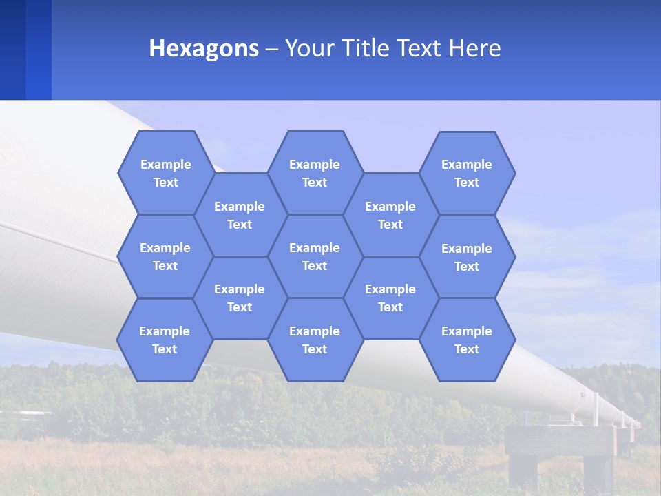 A Large White Pipe In The Middle Of A Field PowerPoint Template