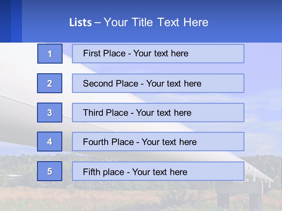 A Large White Pipe In The Middle Of A Field PowerPoint Template