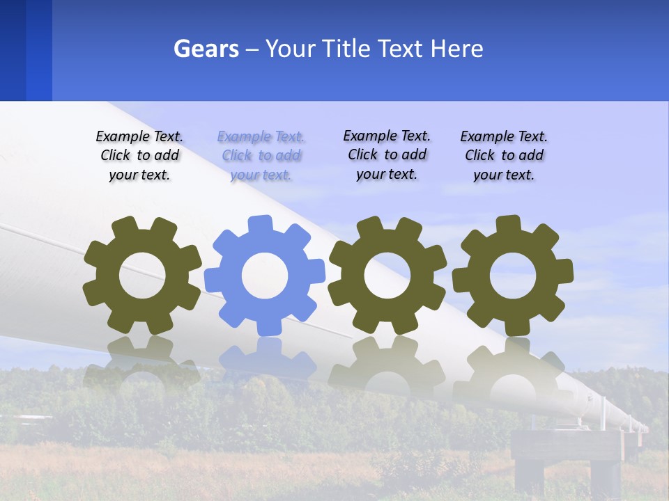 A Large White Pipe In The Middle Of A Field PowerPoint Template
