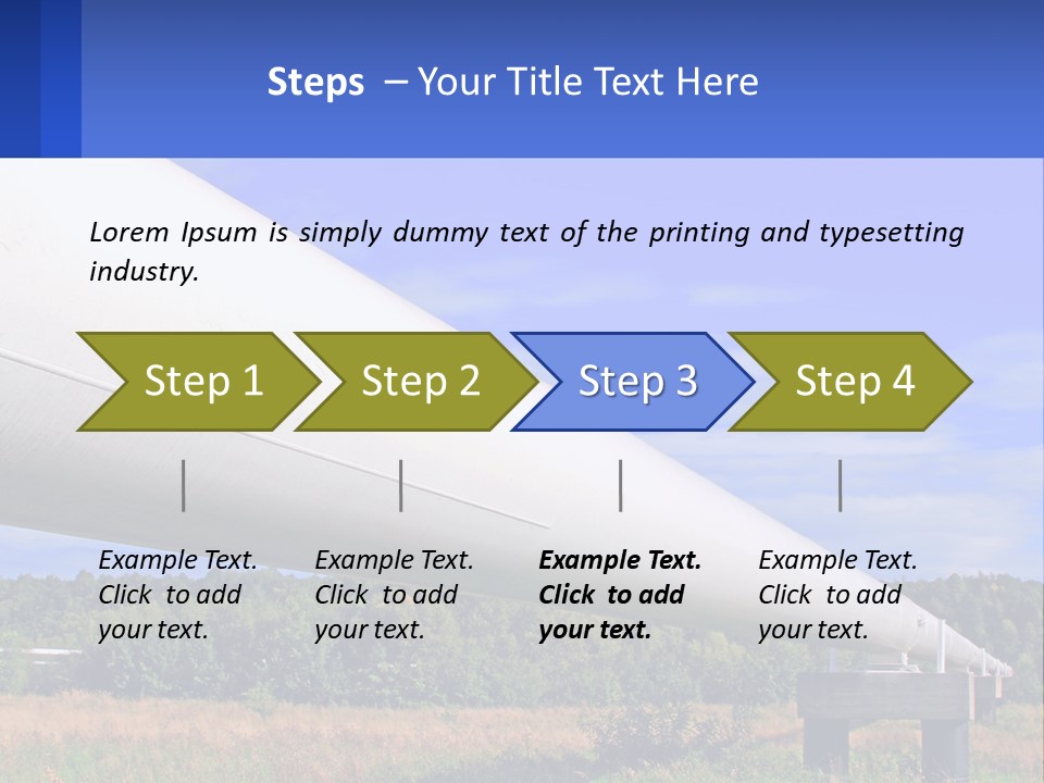 A Large White Pipe In The Middle Of A Field PowerPoint Template