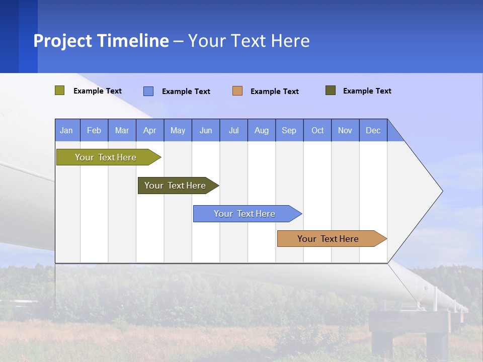A Large White Pipe In The Middle Of A Field PowerPoint Template