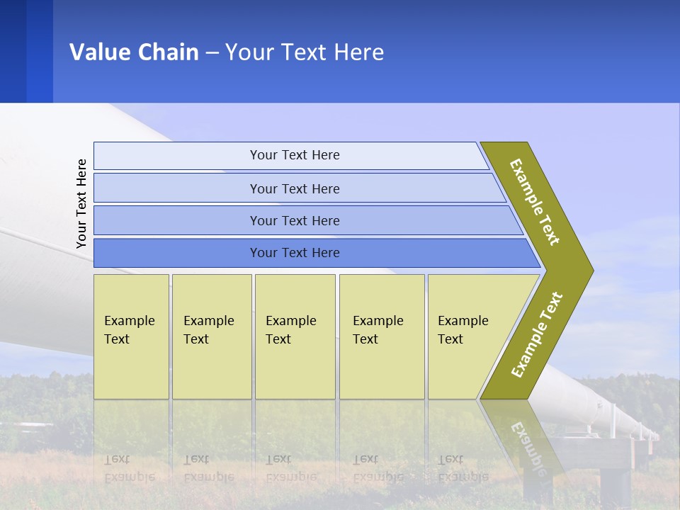 A Large White Pipe In The Middle Of A Field PowerPoint Template