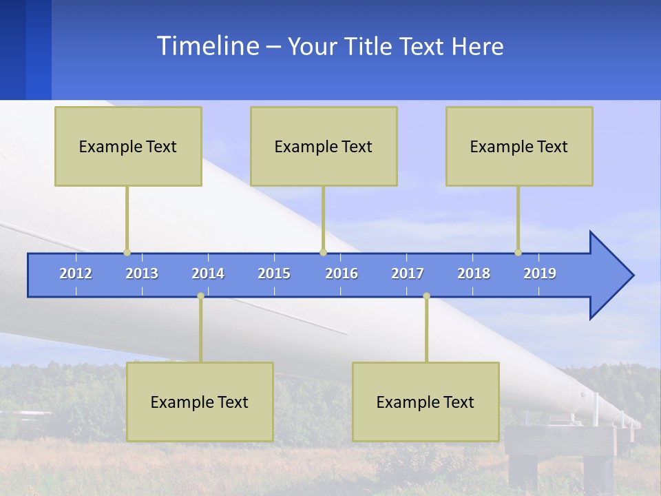 A Large White Pipe In The Middle Of A Field PowerPoint Template