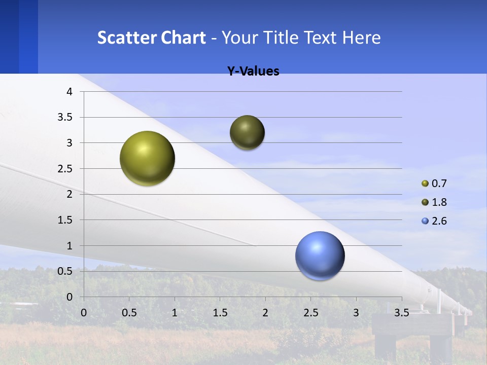 A Large White Pipe In The Middle Of A Field PowerPoint Template
