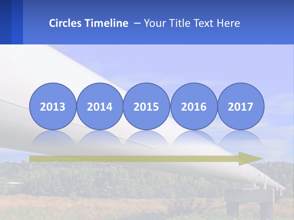 A Large White Pipe In The Middle Of A Field PowerPoint Template