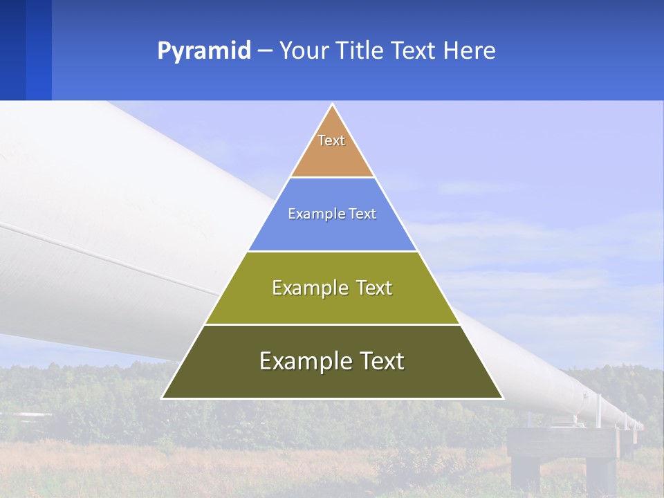A Large White Pipe In The Middle Of A Field PowerPoint Template