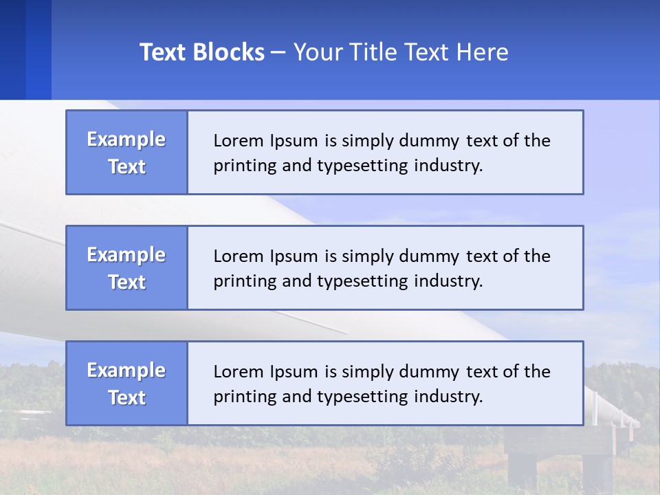 A Large White Pipe In The Middle Of A Field PowerPoint Template