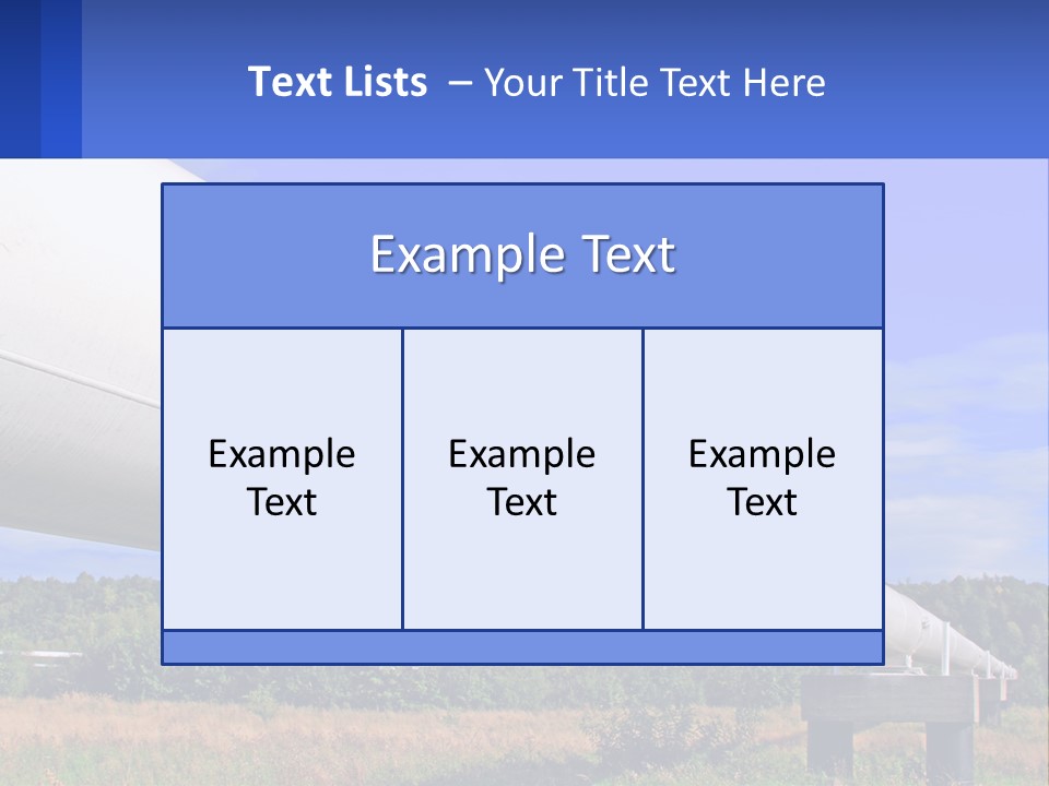 A Large White Pipe In The Middle Of A Field PowerPoint Template