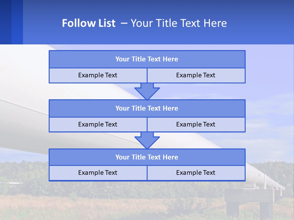 A Large White Pipe In The Middle Of A Field PowerPoint Template