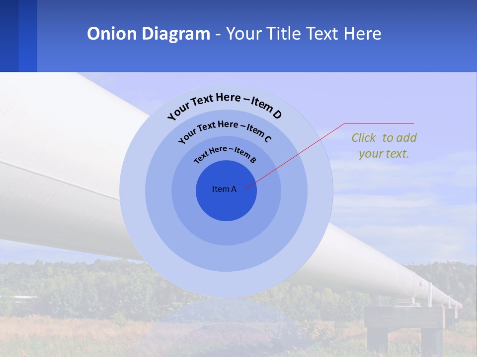 A Large White Pipe In The Middle Of A Field PowerPoint Template