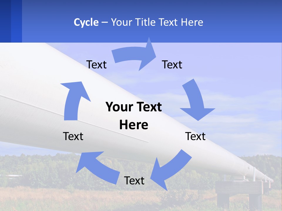 A Large White Pipe In The Middle Of A Field PowerPoint Template