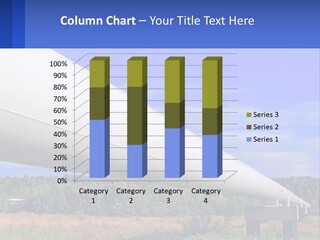 A Large White Pipe In The Middle Of A Field PowerPoint Template
