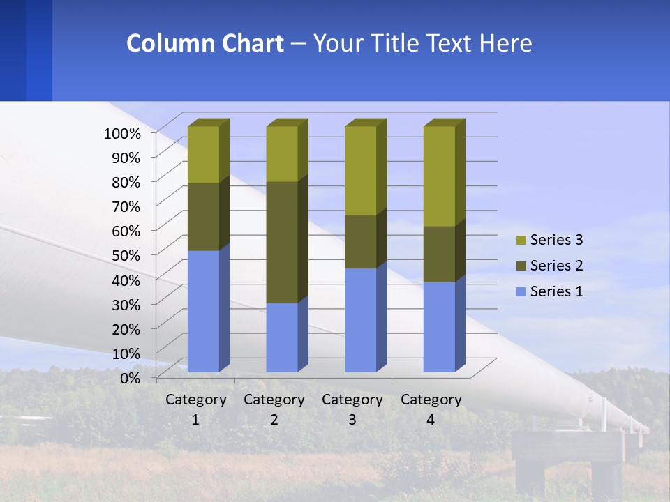A Large White Pipe In The Middle Of A Field PowerPoint Template