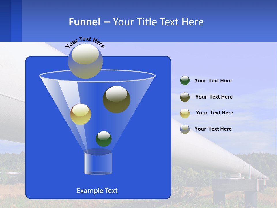 A Large White Pipe In The Middle Of A Field PowerPoint Template