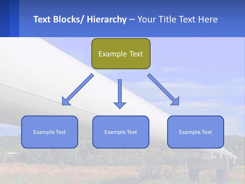 A Large White Pipe In The Middle Of A Field PowerPoint Template