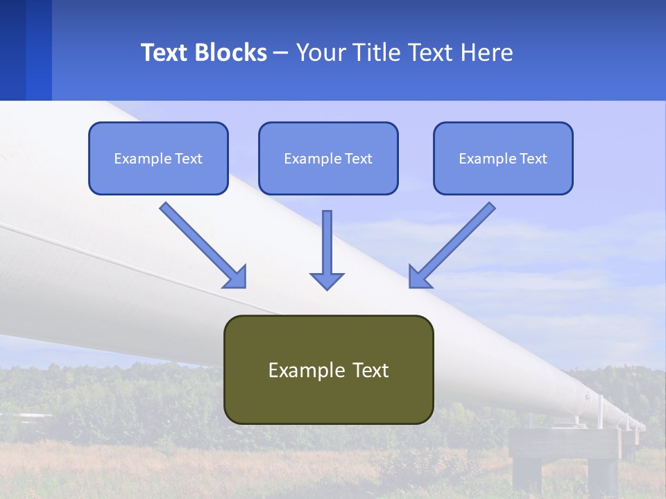 A Large White Pipe In The Middle Of A Field PowerPoint Template
