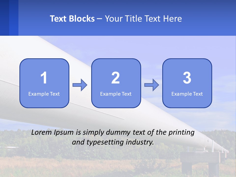 A Large White Pipe In The Middle Of A Field PowerPoint Template