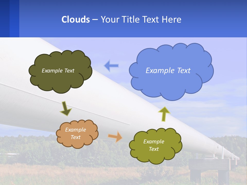 A Large White Pipe In The Middle Of A Field PowerPoint Template